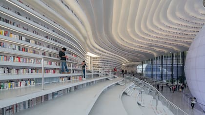 La biblioteca de Tianjin, en China