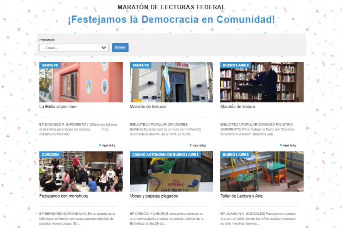 La bibliotecas populares de todo el país festejan el 153° aniversario de la Conabip y los 40 años de democracia