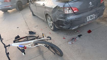 La bicicleta quedó destrozada