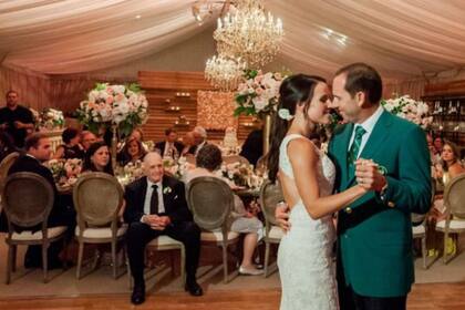 La boda de Sergio García en julio del año pasado con Angela Akins; el sacó del Masters, infaltable