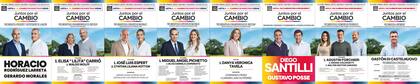 La boleta del precandidato a presidente Horacio Rodríguez Larreta, en la que se destaca a quienes postula para la gobernación: Santilli y Posse