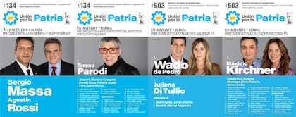 La boleta para cargos nacionales que Unión por la Patria tendrá en la provincia de Buenos Aires