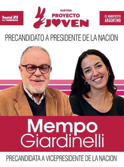 La boleta que encabeza el escritor Mempo Giardinelli por Proyecto Joven