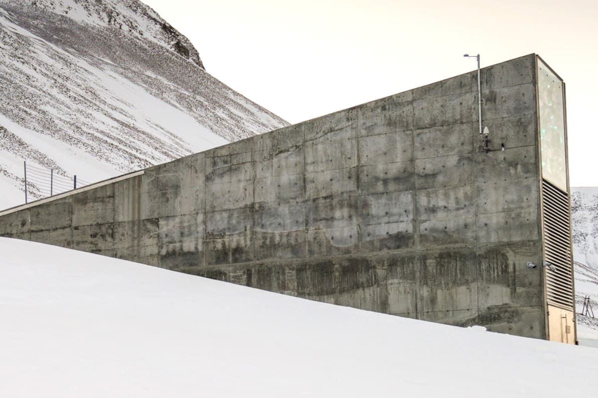 La bóveda con la instalación de la artista noruega Dyveke Sanne.