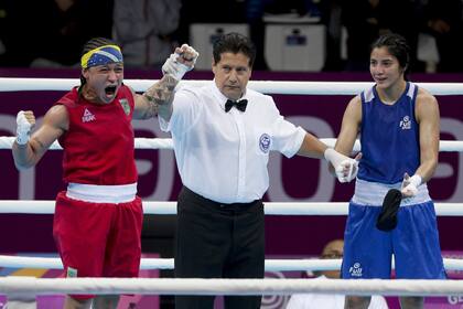 La brasileña Beatriz Soares Ferreira festeja el oro; Dayana Sánchez logró la plateada