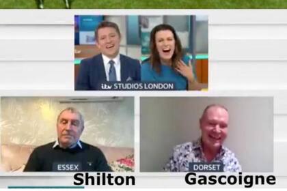La broma de Gascoigne a Shilton en la TV británica.
