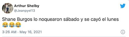 La broma de un usuario sobre el nocaut de Burgos