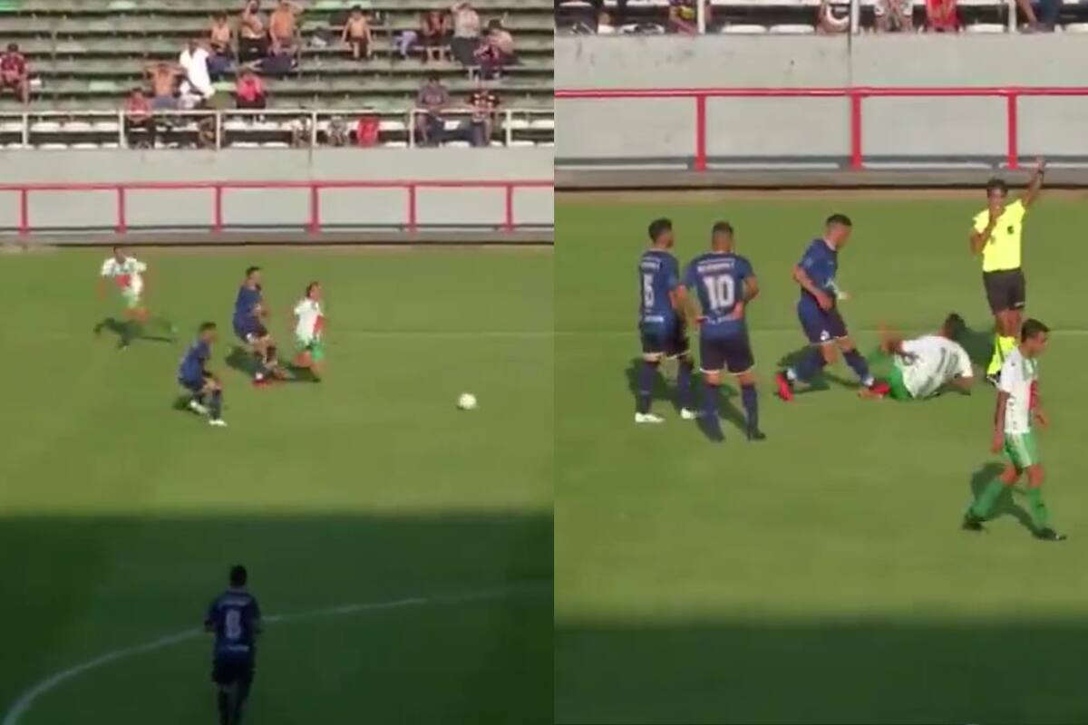 La brutal reacción del futbolista de Nación luego de ser expulsado