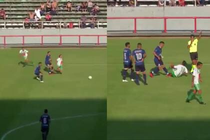 La brutal reacción del futbolista de Nación luego de ser expulsado