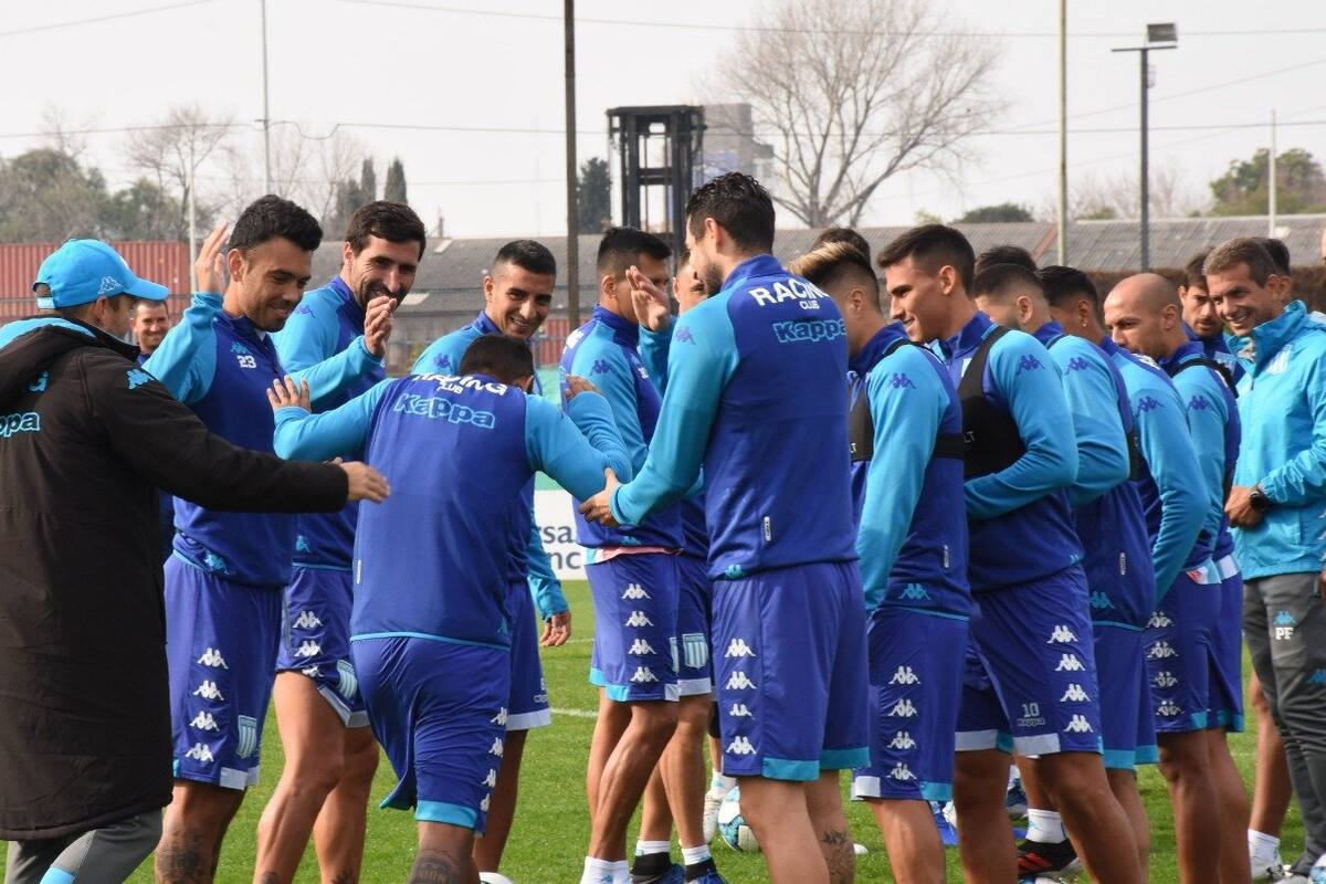 La buena onda en la práctica de Racing