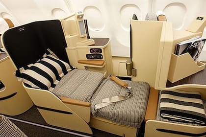 La cabina de un avión de Etihad Airways