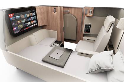La cabina First Class de Qantas, en lo que será vuelo más largo del mundo