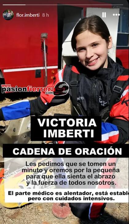 La cadena de oración para Victoria Imberti