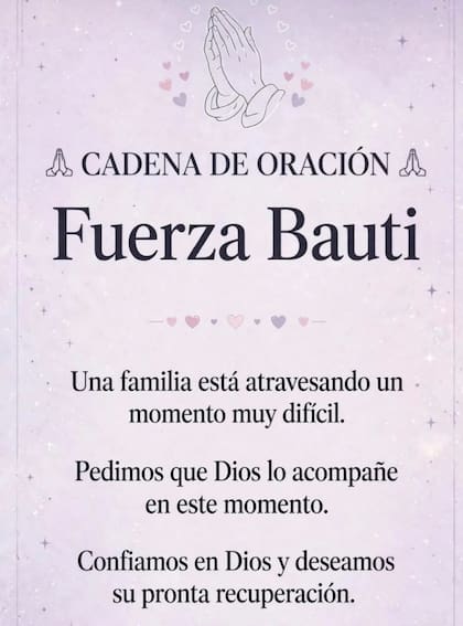 La cadena de oración por el niño que circula en redes sociales