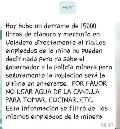La cadena de whatsapp que alertó a los vecinos de Jachal