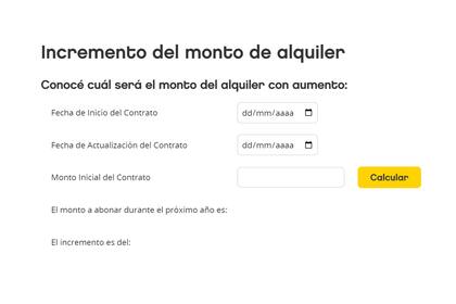 La calculadora permite conocer cuál será el monto a pagar por el próximo año una vez actualizado el precio