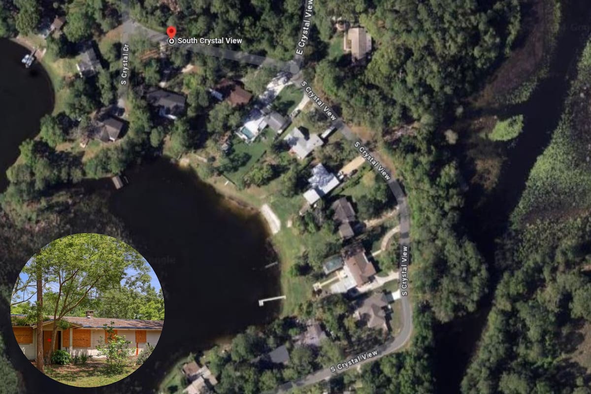 La calle afectada por la casa abandonada en Florida