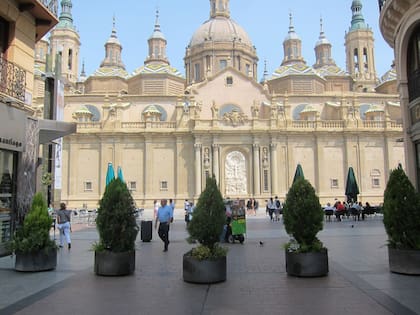 La calle Alfonso I delante del Pilar, en Zaragoza
