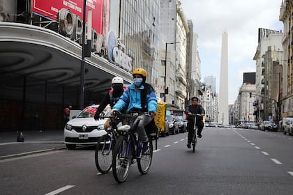 La calle Corrientes durante la cuarentena