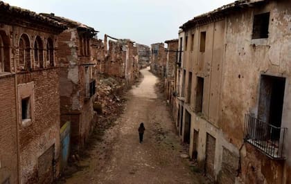 La calle Mayor de Belchite.