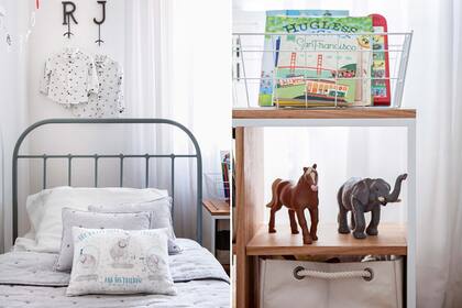 La cama de Ramón es de Reinarás. Las sábanas, acolchado y almohadones -tanto de la cuna como de la cama- son de Zara Home.