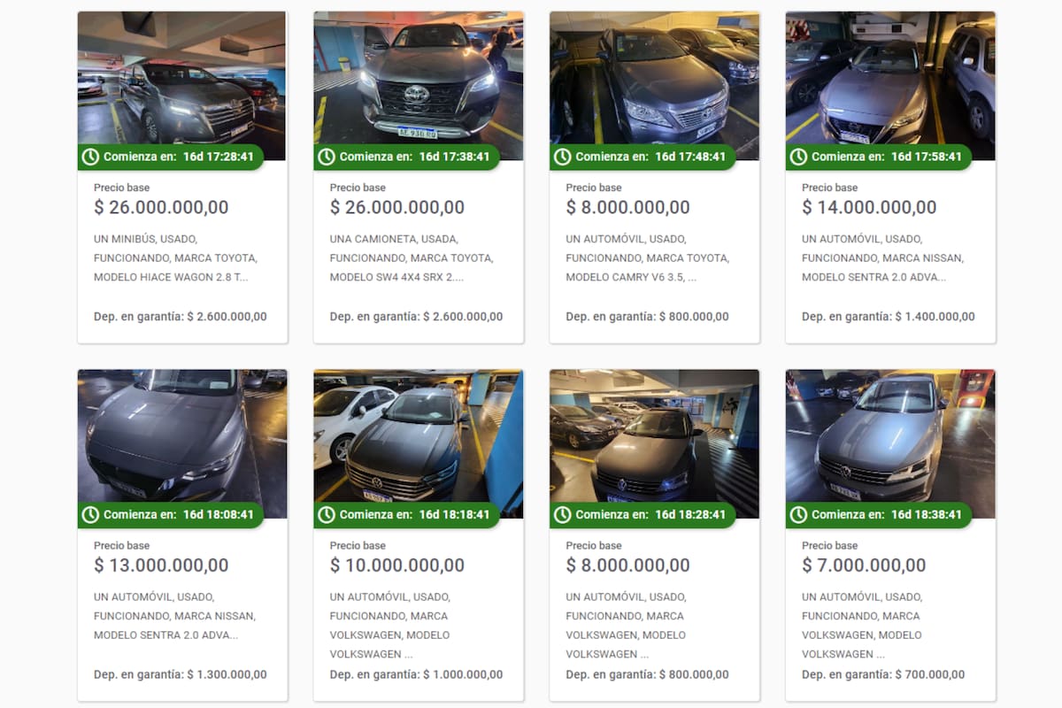 La Cámara de Diputados de la Nación subasta 46 autos