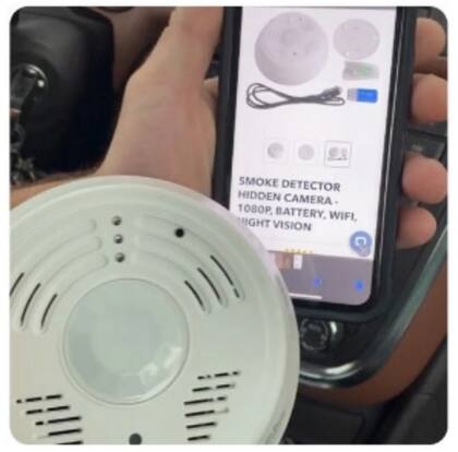 La cámara oculta dentro de un detector de humo falso se vende en el mercado