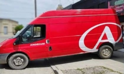 La camioneta de Andreani que pertenecía a Salazar