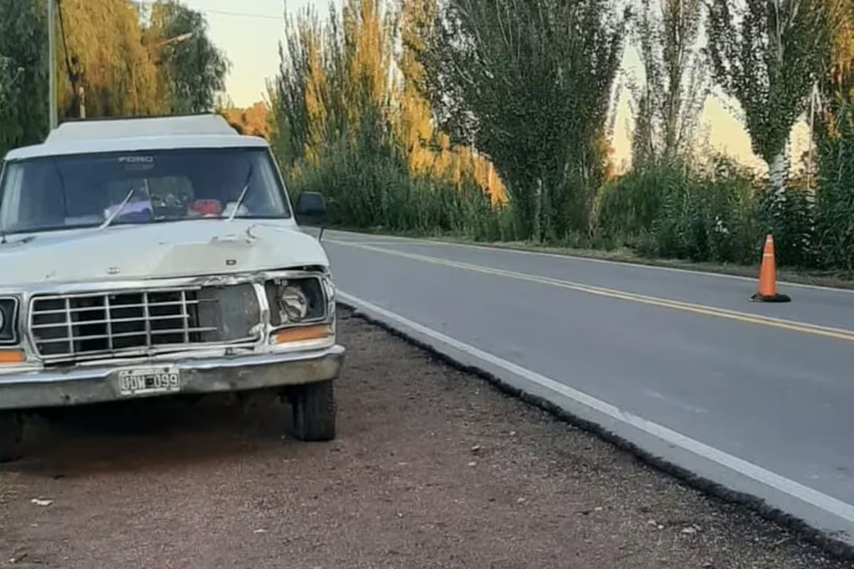 La camioneta que atropelló a los chicos