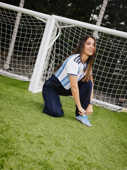 La camiseta de la Selección, protagonista de su último posteo (Foto: Instagram @antonelaroccuzzo)