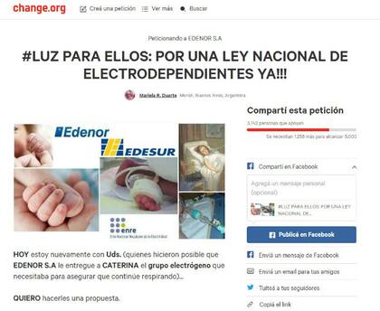 La campaña por una ley nacional de electrodependientes