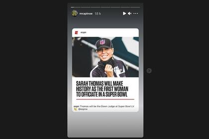 La campeona del mundo de fútbol femenino con el seleccionado de Estados Unidos, Megan Rapinoe, celebro su designación