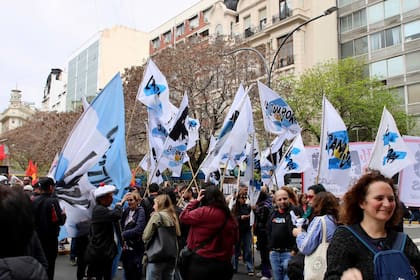 La Cámpora, el martes pasado, en la marcha contra la Corte