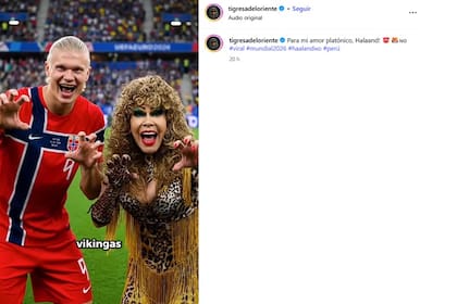 La canción que La Tigresa del Oriente le dedicó a Erling Haaland (Foto: Captura Instagram/@tigresadeloriente)