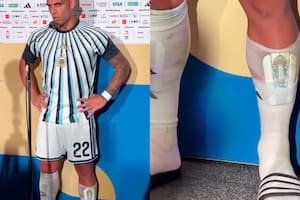 El “amuleto” que acompaña y protege en las canilleras a Lautaro Martínez en cada partido