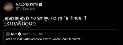 La cantante desmintió la anécdota de un fanático. Fuente: Twitter