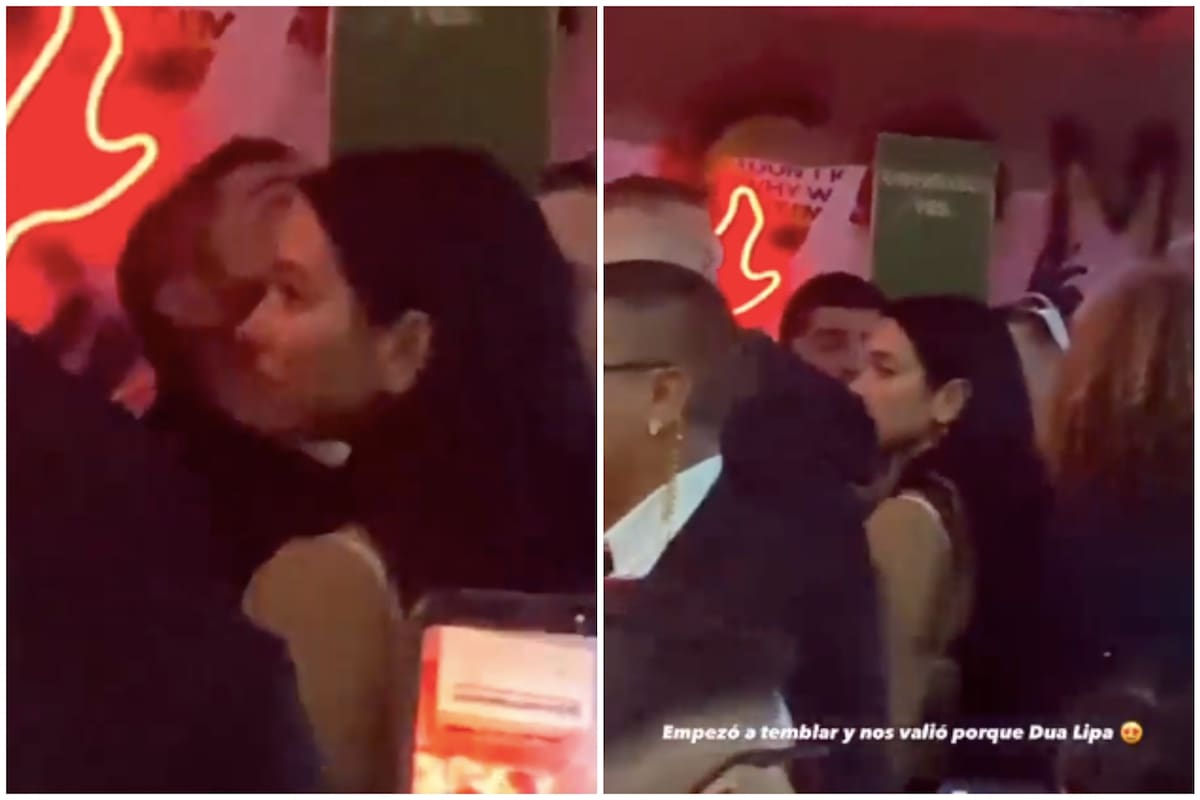 La cantante Dua Lipa fue captada cuando tuvo que salir de una fiesta debido al sismo de la madrugada del jueves en Ciudad de México