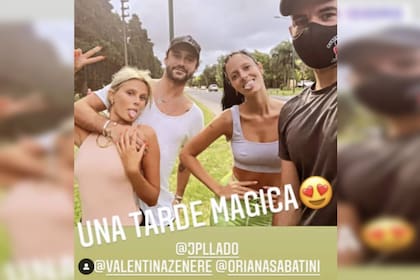 La cantante entrenó con sus amigos (Foto Instagram: @orianasabatini)