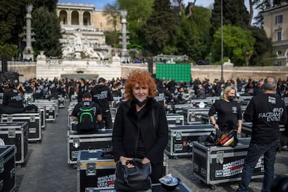 La cantante italiana Fiorella Mannoia fue una de las que participaron de esta acción