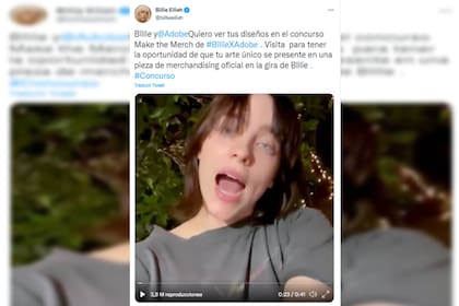 La cantante lanzó el concurso en su cuenta de Twitter (Foto Twitter @billieeilish)
