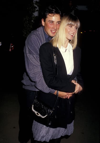 La cantante Olivia Newton-John y su exesposo Matt Lattanzi en 1987