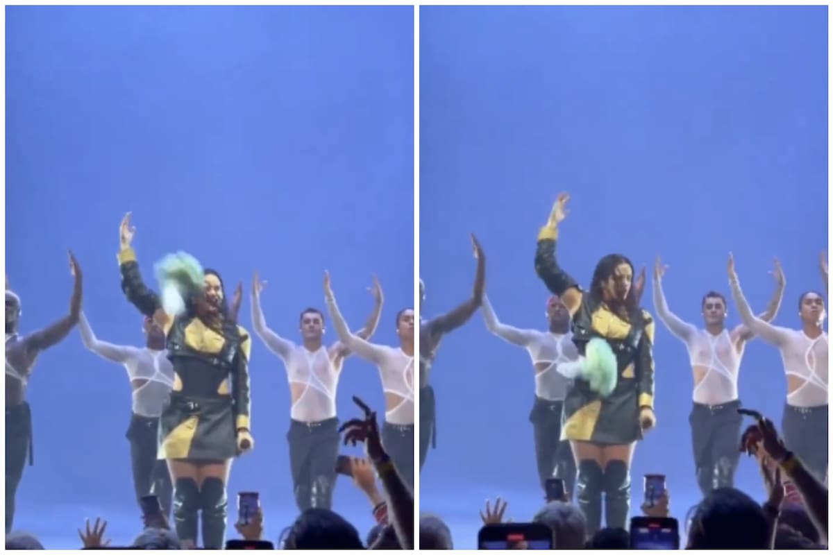 La cantante Rosalía reaccionó después de ser golpeada en la cara durante un concierto en San Diego