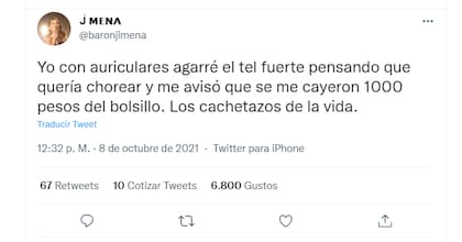 La cantante se sinceró en Twitter sobre un episodio que vivió en la vía pública