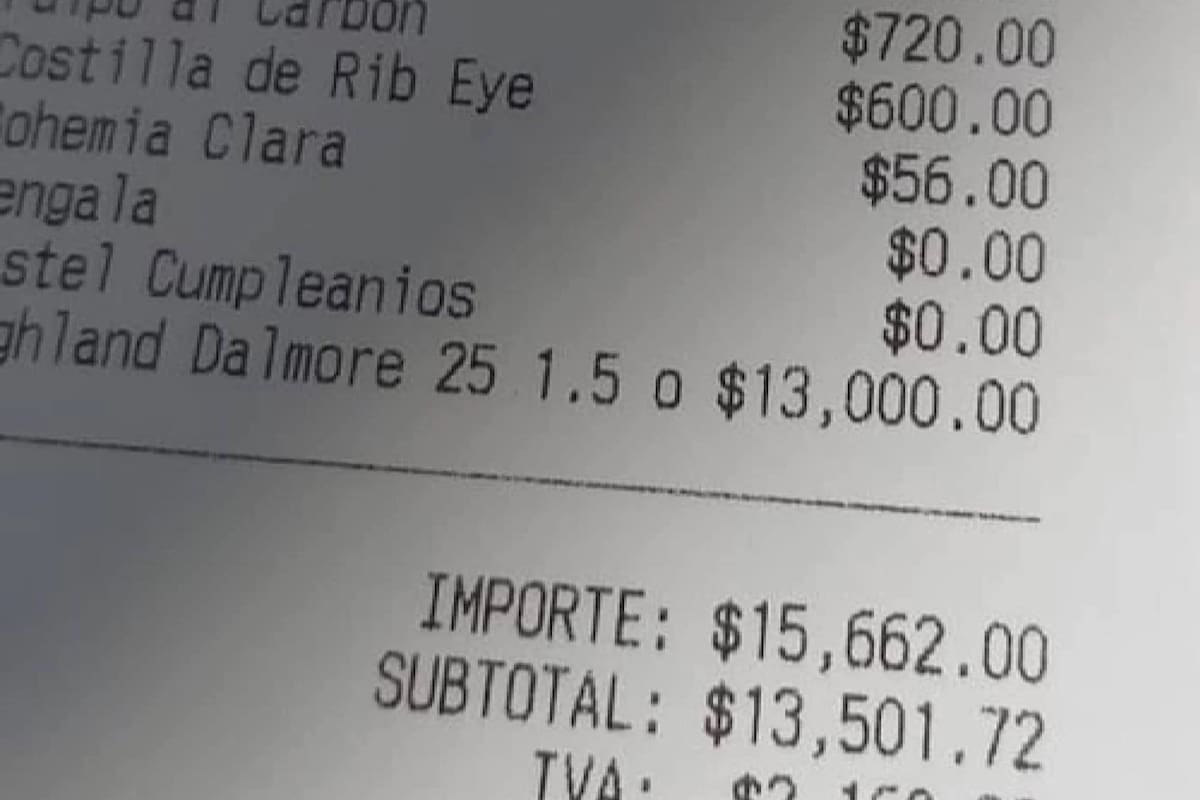 La cantidad del ticket sorprendió a los dos amigos en Nuevo León