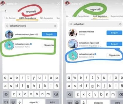 La captura de Instagram que Braier subió a sus historias
