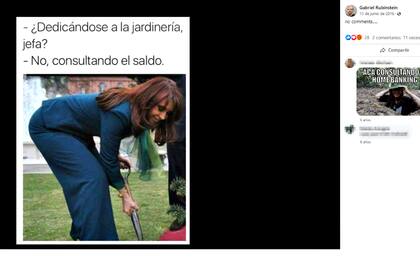 La captura de una de las redes sociales