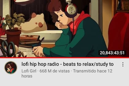 La carátula de "lofi hip hop radio - beats to relax/study to", la radio por YouTube que ya no transmite más
