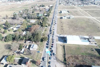 La caravana en Marcos Juárez, Córdoba