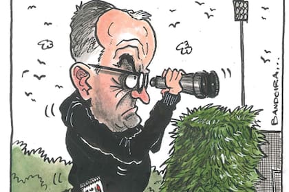 La caricatura a Bielsa luego del espionaje