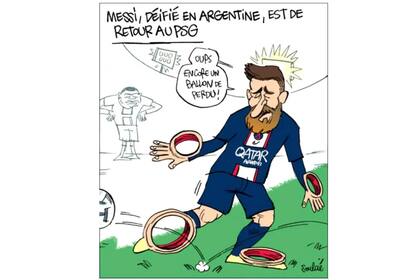 La caricatura de L'Equipe contra Lionel Messi